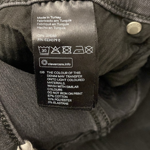 H&M Black Jeans - Size 27/30 - Skinny Regular Waist - Picture 8 of 8